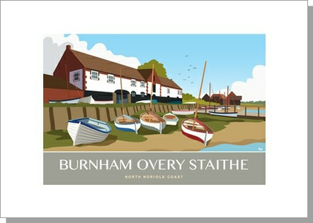 Burnham Overy Staithe Boats Quay Card