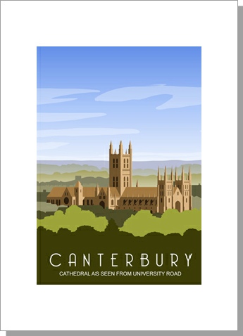 Canterbury Cathedral from the University Road in the day time, portrait