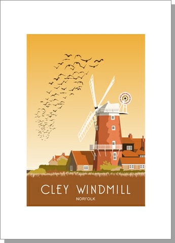 Cley Windmill North Norflk Greetings Card