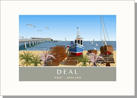 Deal Seafront and Fishing Boats Landscape 