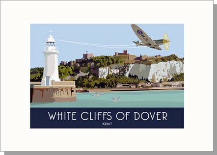 Spitfire over Dover Harbour Landscape 
