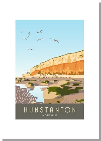 Hunstanton Portrait Beach Cliffs Card