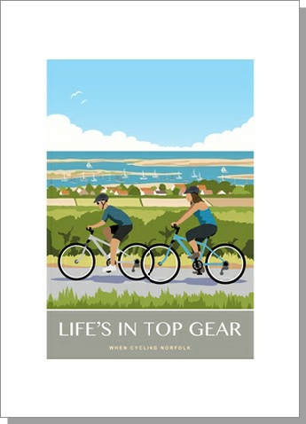 Life's in Top Gear Norfolk Cycling Card