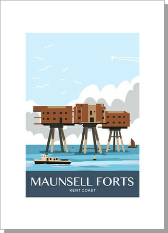 Maunsell Sea Forts Greetings Card
