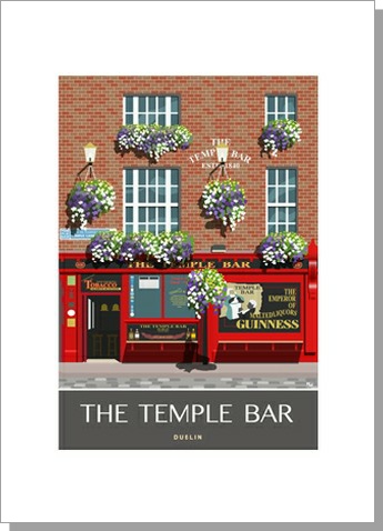 Temple Bar Day Dublin Card