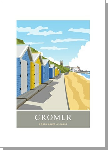 Cromer Brach Huts Card