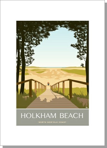 Holkham Beach Board Walk card
