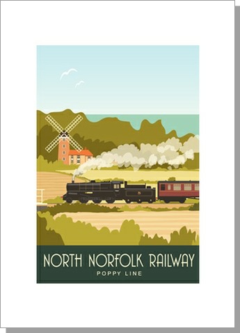 NNR Poppy Line Weybourne Norfolk Card