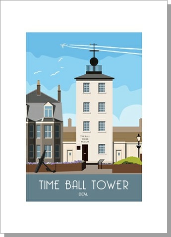Deal Time Ball Tower Greetings Card
