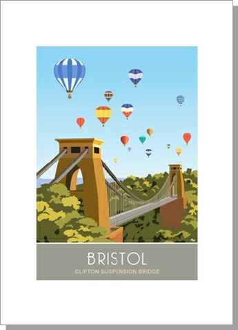 Clifton Bridge Bristol Greetings Card