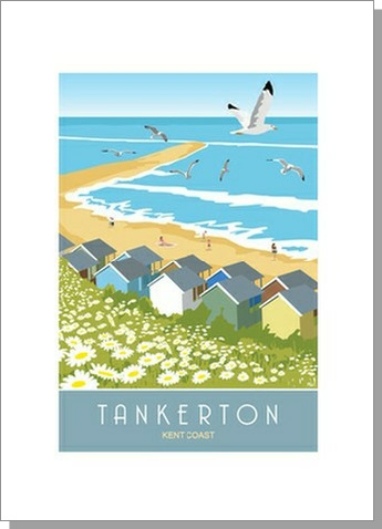 Beach Huts Tankerton Slopes Greetings Card
