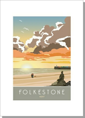 Folkestone Sunrise Greetings Card