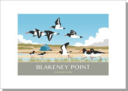 Blakeney Point Landscape Oyster Catcher Greetings Card