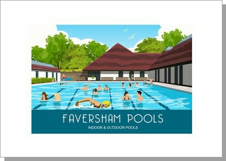 Faversham Pool Landscape Greetings Card