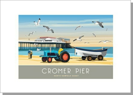 Cromer Piew Tractor Landscape Card