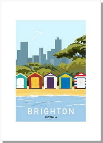 Brighton Australia Portrait card