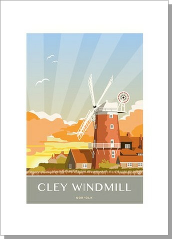 Cley Windmill Sunrise Norfolk Card