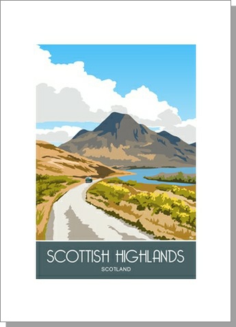 Scottish Highlands Greetings Card