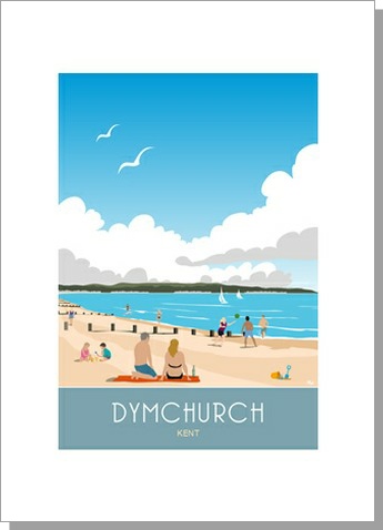 Dymchurch Beach Greetings Card