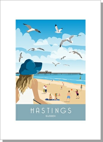 Hastings Beach Girl Card