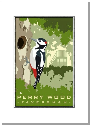 Woodpecker at Perry Wood Faversham Card