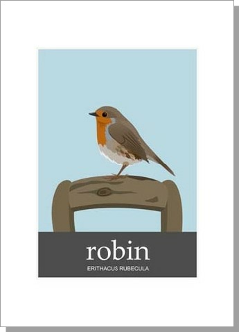 Robin Erithacus Rubecula Card