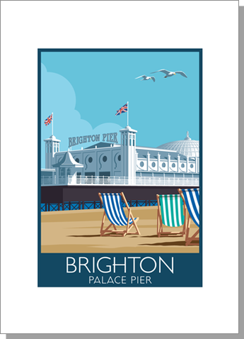 Brighton Palace Pier Deck Chairs Card