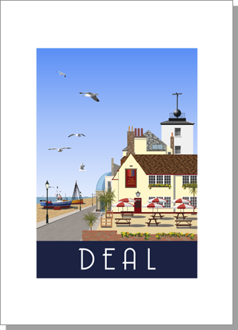 Deal Seafront, Port Arms Greetings Cards