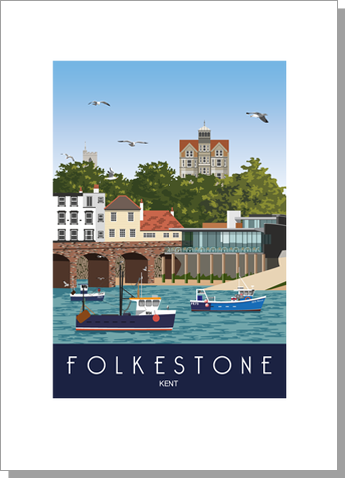 Folkestone Harbour Greetings Card