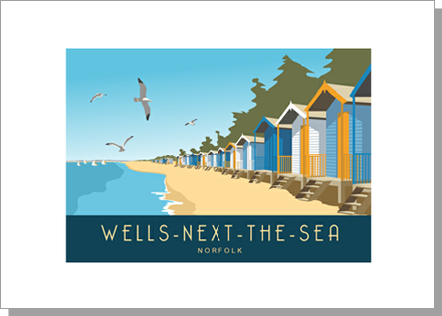 Wells-next-the-Sea Beach Huts, Norfolk Card