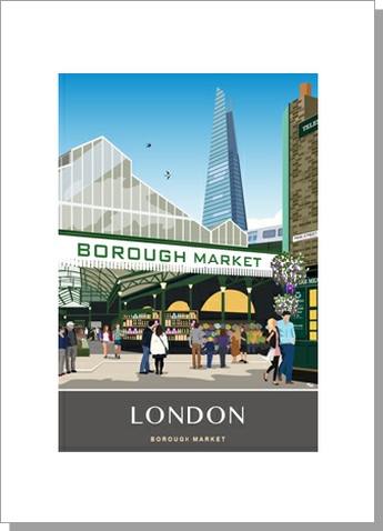 Borough Market London greeting card